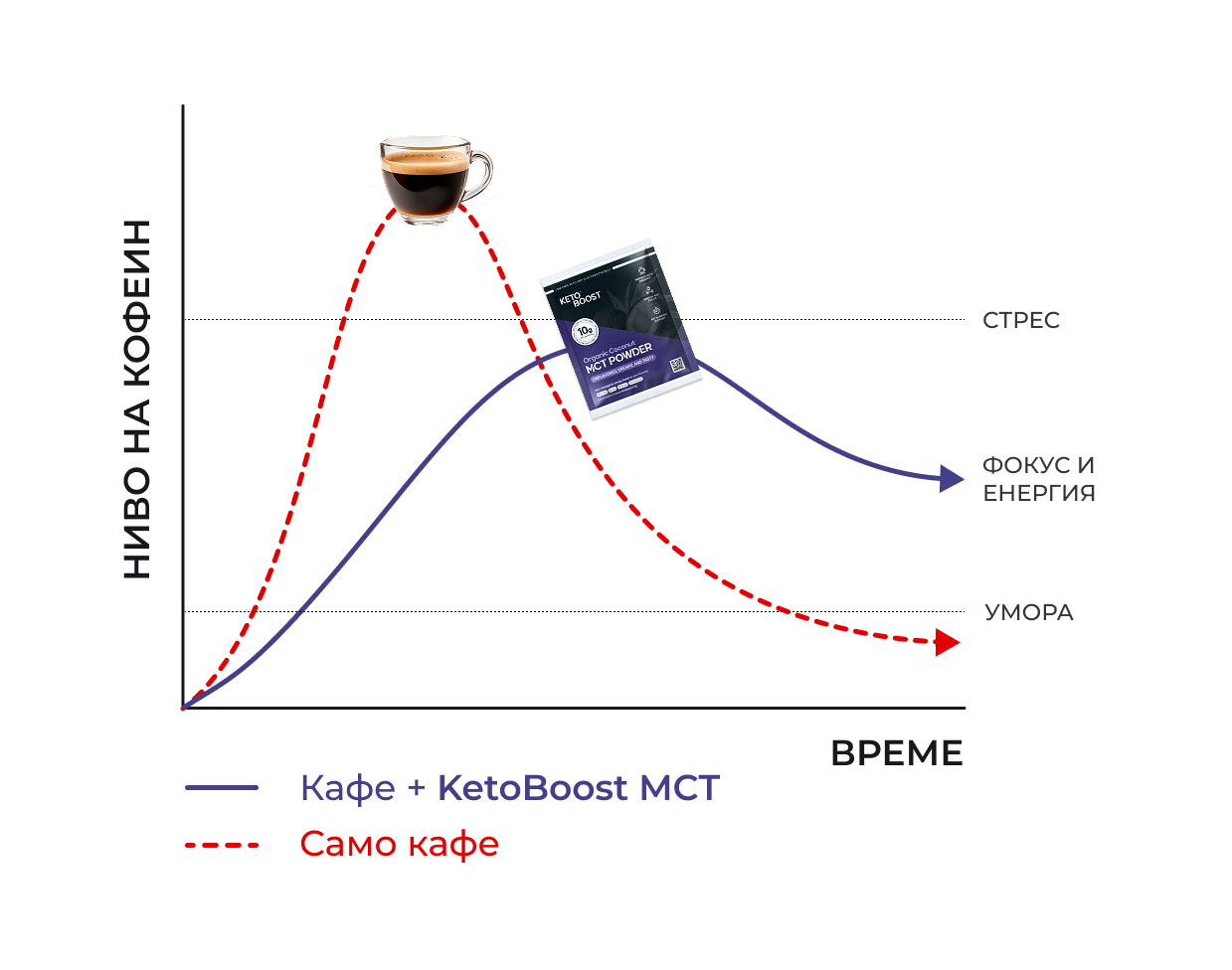 KetoBoost органично MCT масло на прах - кутия 10 x 16гр.